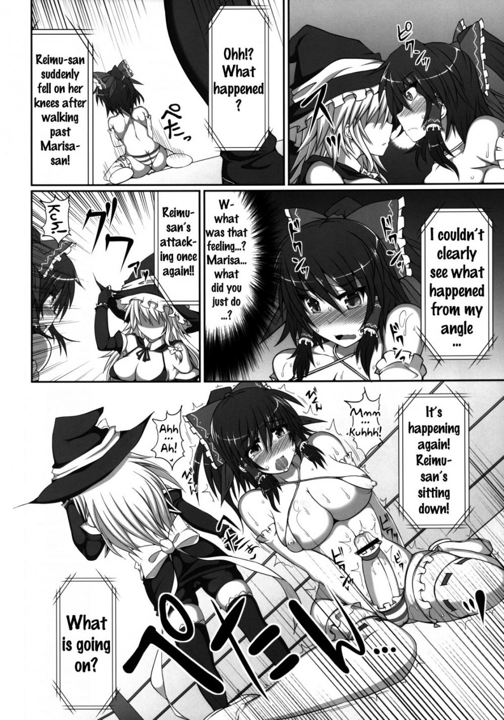 Hentai Manga Comic-Gensoukyou Futanari Chinpo Wrestling - Reimu VS Marisa-Read-19